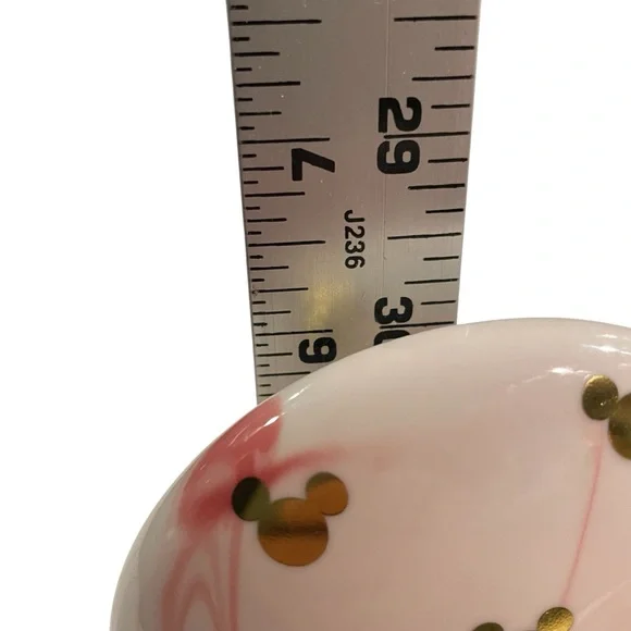 Kohl's 2025 Disney's Ceramic Mickey Mouse Head NWT Pink Swirl Marble Table Decor - Picture 3 of 10